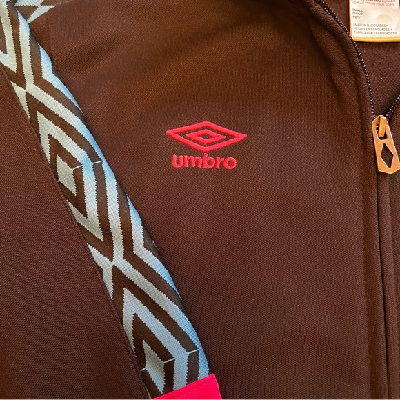Umbro Men’s Small Zip-Up Soccer/Track Jacket‎ Retro Color Block w Embroidery - Picture 4 of 7